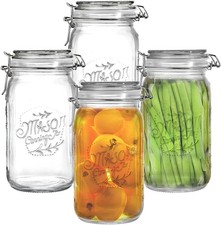 4 Pack Clear Wide Mouth Glass