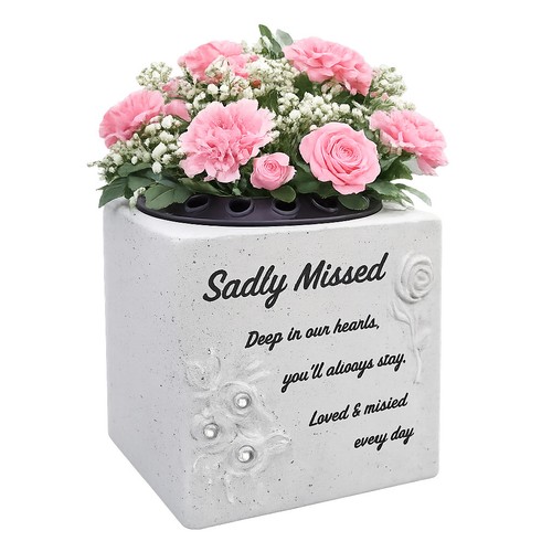 Memorial grave flower pot vase - grave,