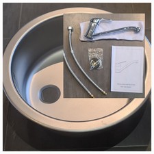 Round Stainless Steel Sink -