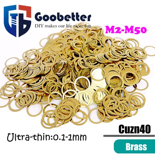 Brass ultra thin washers - brass, shims