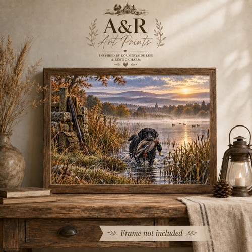 Black labrador duck hunting - black, a4