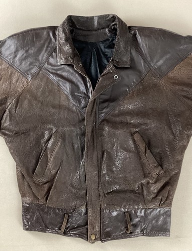 Vintage leather bomber jacket - vintage,