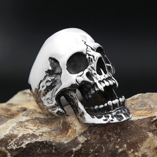 Vampire skull ring large heavy - skull,