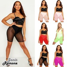 Womens Mesh See Through Short
