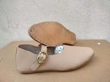 Ladies Leather Single Buckled Medieval Shoe reenactment larp UK stock