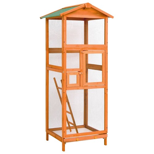 Solid firwood bird - bird, cage