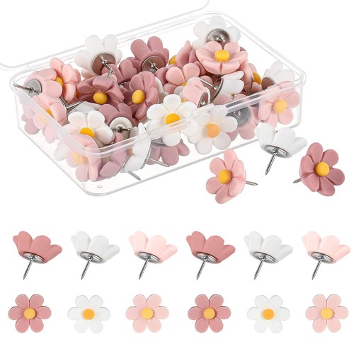 Drawing push pins - pins, flower