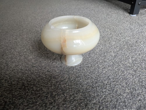 Italian onyx pedestal bowl - italian,