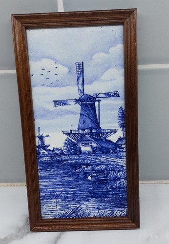 Delft blue hand - delft, framed