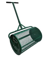 Landzie 24 inch Compost Spreader Roller * Adjustable Length Handle * 80 Litres