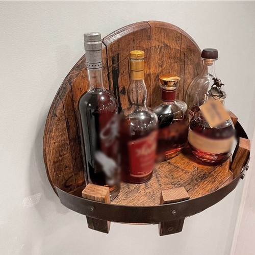 Whiskey barrels shelf - shelf, vintage