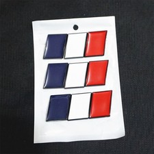 3x France Flag Black Matte