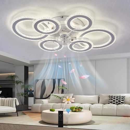 Smart ceiling fan with - smart, lights