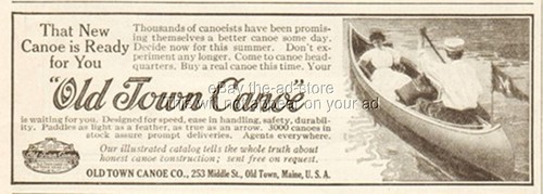 1913 old town canoe maine - old,