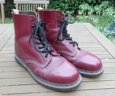 Dr Martens 1460 8 eye Cherry Red Oxblood Leather Boots UK 8 Made in England