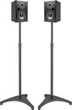 PERLESMITH Speaker Stand Adjustable - Extend 20" to 44" Holds Satellite Speakers