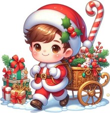 Christmas Victorian Boy Santa