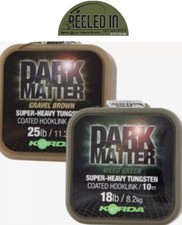 KORDA Dark Matter Super Heavy Tungsten Coated Braid- Carp Fishing - Brown/Green
