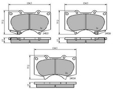 Nap front brake pad set - nap,