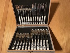 Chanel CC Cutlery Knives Forks Spoons Set Of 6 Boxed Faux