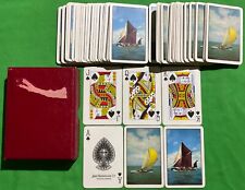 TWIN SET Old Vintage ** SEA SAILING YACHTS BOATS DINGHY ** Pack Playing Cards