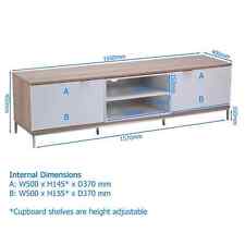 Alphason Chaplin 160cm TV Stand - White