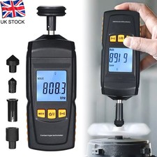 Digital Contact Tachometer Handheld Tach RPM Testers Machine Rotate Speed Meter