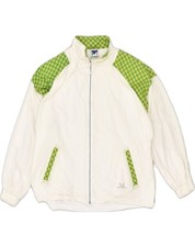 VINTAGE Mens Oversized Tracksuit Top Jacket US 14 XL White Colourblock UC08