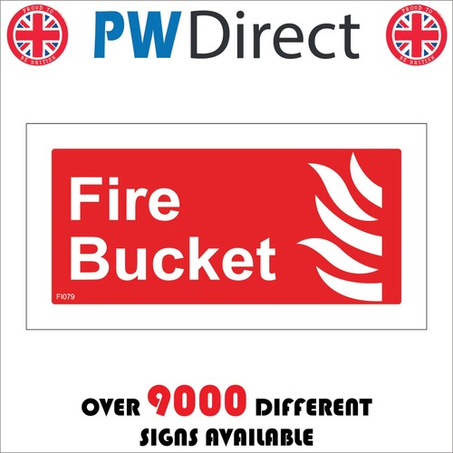 Sign fire bucket - sign,