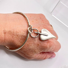 Danon heart charm bangle