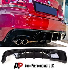 BMW 1 Series Coupe E82 Gloss Black Rear Diffuser Lip Valance Bumper M Sport 7-13