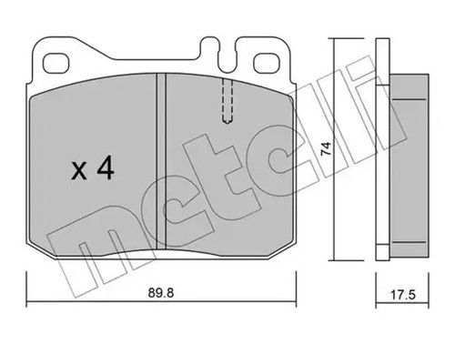 Brake pads 0011 metelli - pads, 22-0011-1