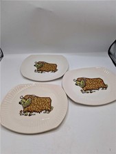 3x 1960's Vintage Beefeater Steak Plates Staffordshire Ironstone Pottery Ltd