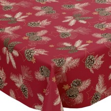Christmas Pine Cones Red PVC