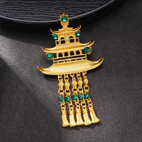 Chinese style vintage brooch - chinese,