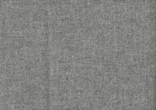 100% Wool Yorkshire Tweed Fabric Pewter Grey Plain Weave