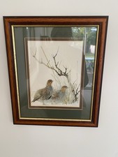 Mads Stage Partridges Watercolour  Print