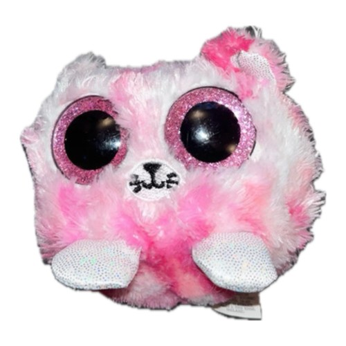 Bobbells pink white plush - white,
