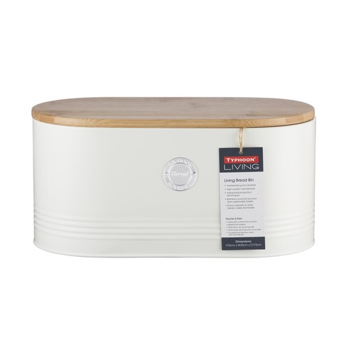 Living cream bread bin - living,