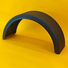 Single Wheel Mudguard Round Plastic 840x270mm Black Mud Flap Domar Truck Italy