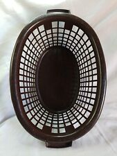 Vintage Oval Brown Plastic