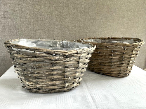 Wicker plant pots lined - lined, indoor