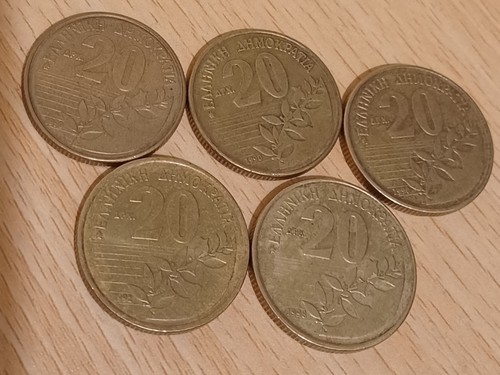 Greece drachmas coins x5 - greece,