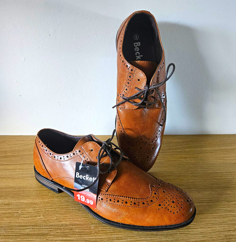 Beckett mens brown brogue - beckett,