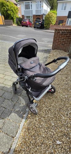 Silver cross pram with - cross, pram,