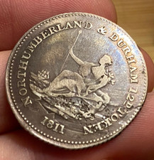 1811 Shilling Token John Robertson Northumberland & Durham flan flaw c4g (re#30)