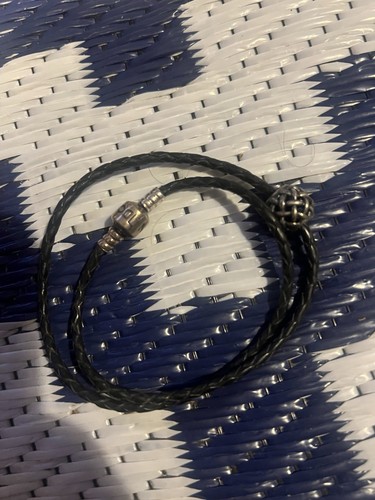 Pandora black braided leather - pandora,