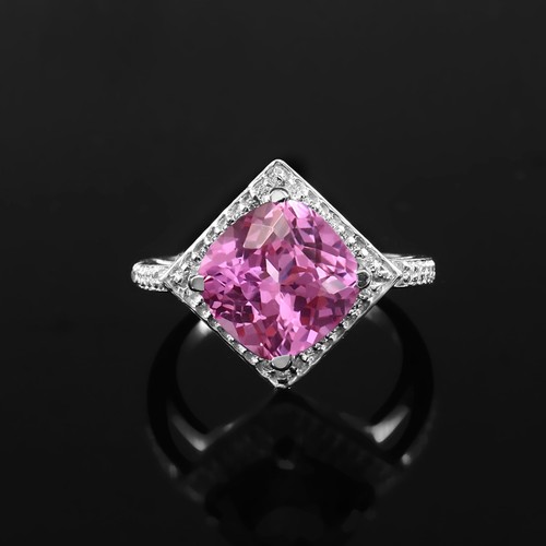 Flawless pink sapphire cushion - flawless,
