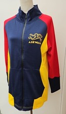 Airwalk Mens Size L Blue Red Yellow Logo Zip Tracksuit Top Skateboard Fashion