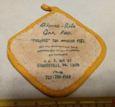 Vtg Flame Rite Gas Propane The Modern Fuel Gordonville PA Advertising Hot Pad